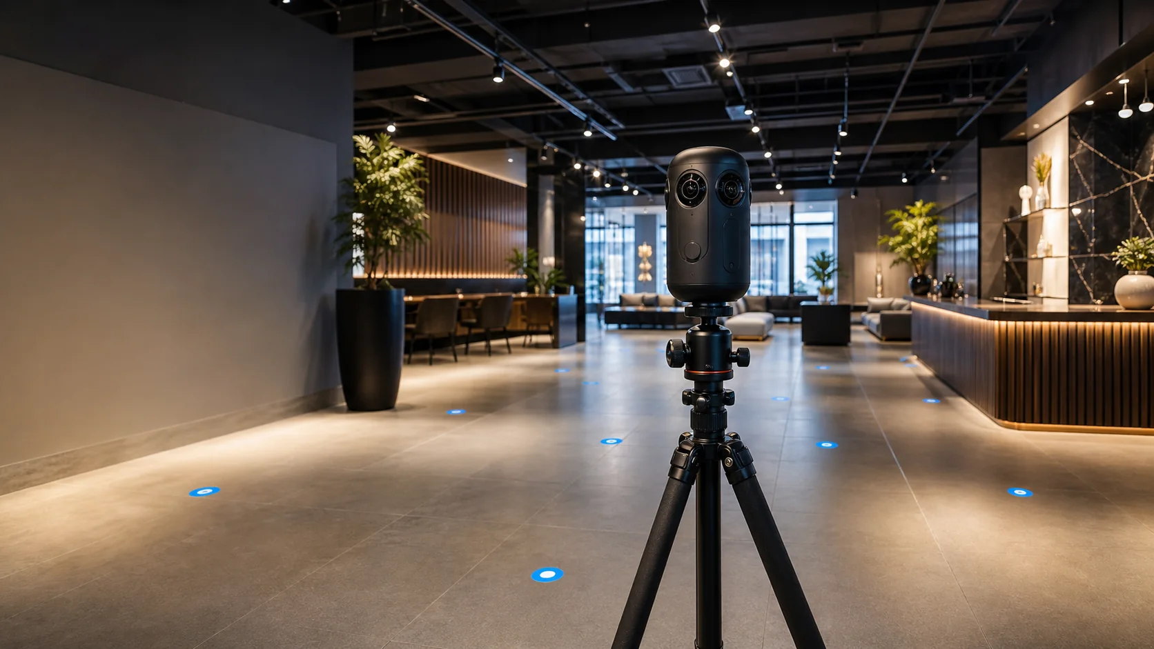 Профессиональная съемка 3D-тура в интерьере бизнеса